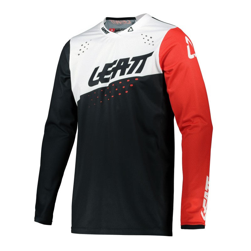 Majica Leatt Moto 4.5 Lite  Črn/Bel